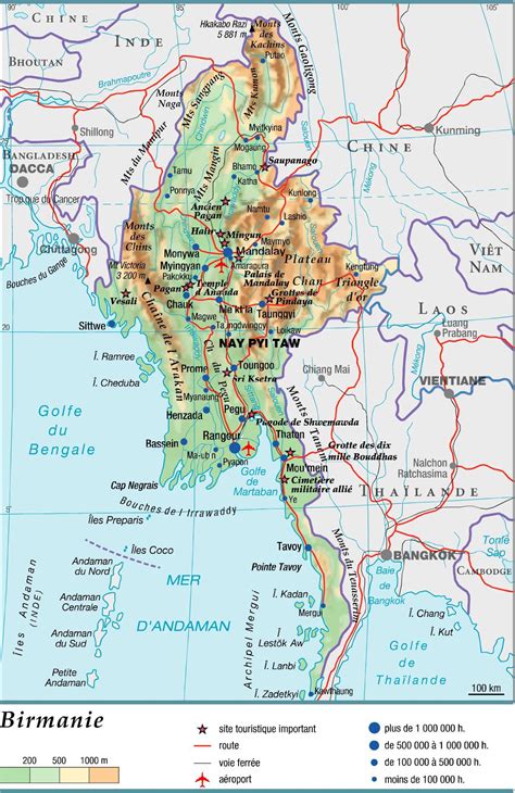 Carte De La Birmanie Plusieurs Cartes Du Pays En Asie