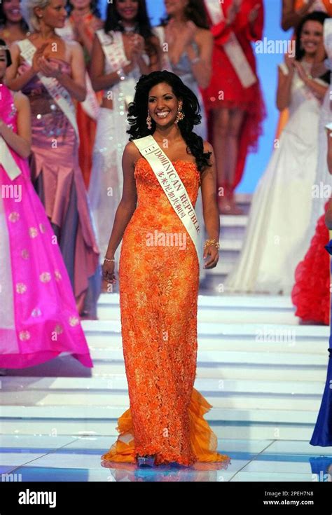 miss dominican republic claudia julissa cruz rodriguez parades during the miss world pageant in