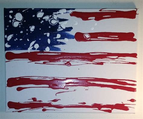 Abstract American Flag Painting 11 X 14 By Themessymermaid On Etsy 30
