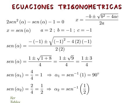 Ecuaciones trigonometricas