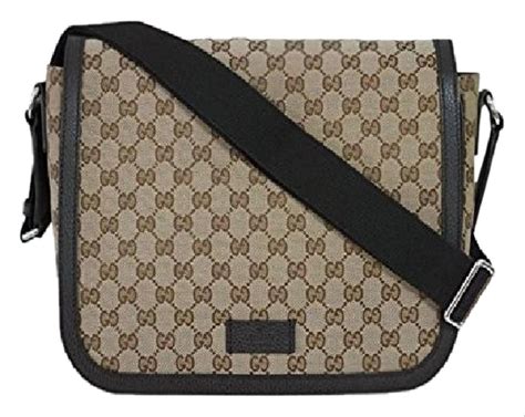 Gucci Womens Gg 449171 9886 Brown Canvas Messenger Bag Tradesy
