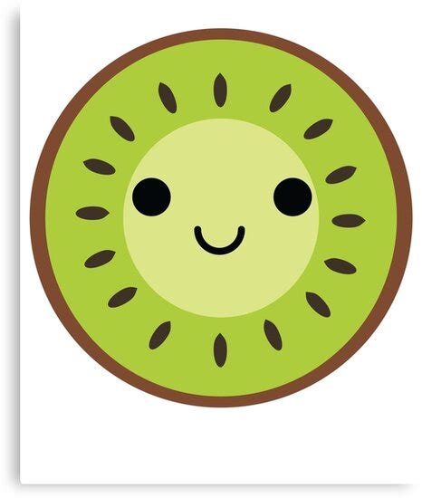 "Kiwi Emoji Happy Smiling Face" Canvas Print by teeandmee | Redbubble