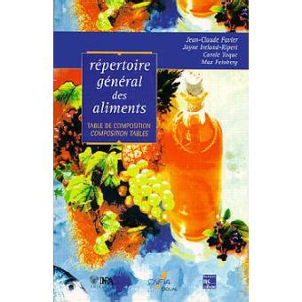 Le consommateur qui tente d'équilibrer et de varier son alimentation trouvera la solution dans la table de composition des aliments. Répertoire général des aliments Table de composition ...
