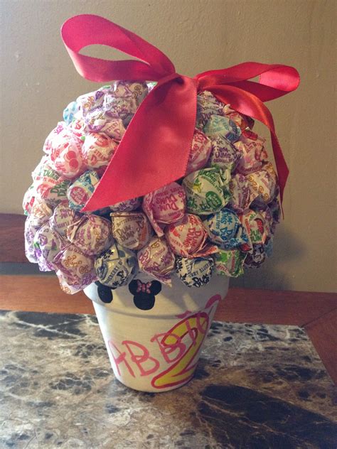 Lollipop Bouquet With A Touch Of Minnie Mouse I Made For My 2yr
