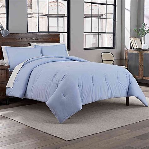 Garment Washed Solid Twintwin Xl Comforter Set In Periwinkle Walmart