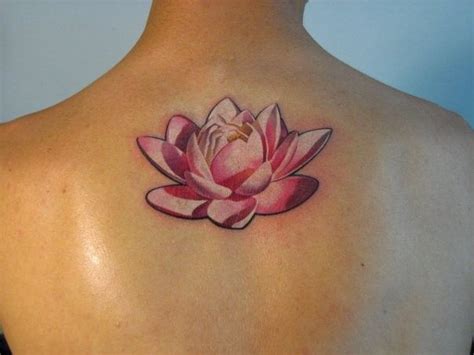 Nice Pink Lotus Flower Tattoo On Back Pink Tattoo Pink Lotus Tattoo
