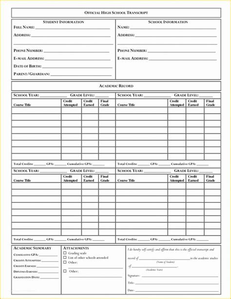Families need to send this letter, so schools know the child isn't truant. 017 Homeschool High School Report Card Template Free within High School Report Card Template in ...