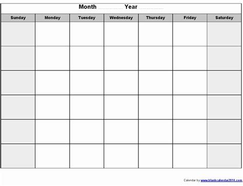 Free Printable Monthly Calendars