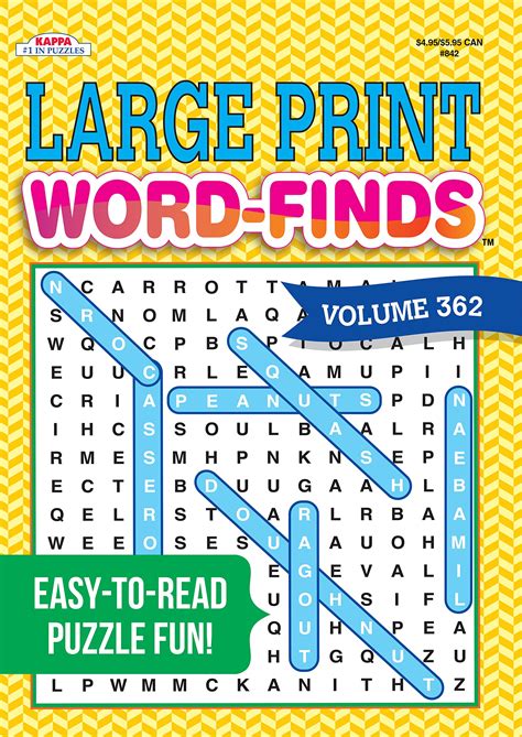 Large Print Word Finds Puzzle Book Word Search By Kappa Books