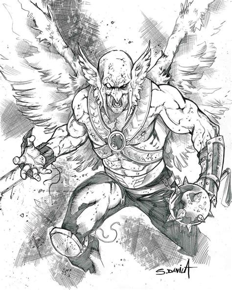 Commission Hawkman By Sergio Davila Comics Dc Pencildrawing Pencil