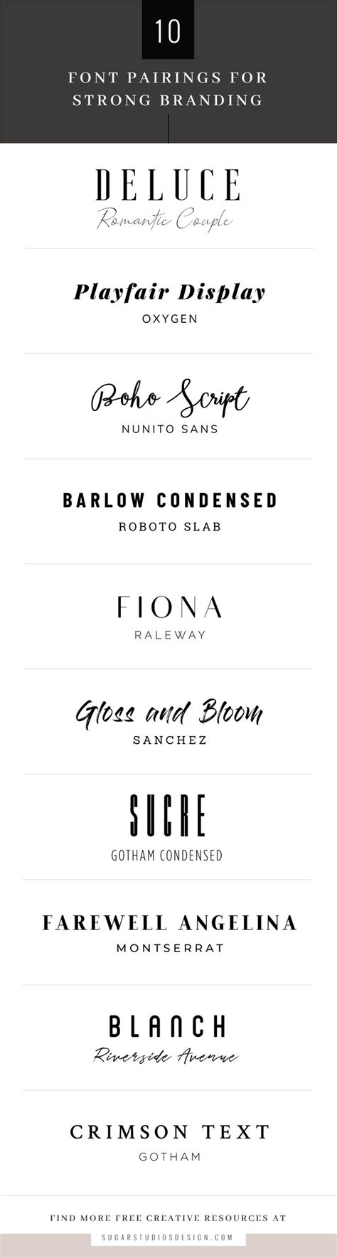 10 Font Pairings For Strong Branding Sugar Studios Design Font