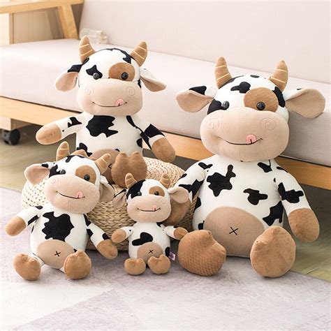 Yirtree 15.8/12in Large Cow Stuffed Animals Plush, Cuddly Cattle Plush Stuffed Animals Cattle ...