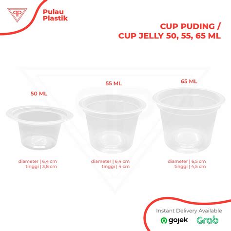 Jual Cup Puding Cup Jely Cup Ager Ukuran Ml ISI Pcs Shopee Indonesia