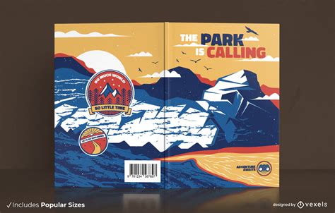 Mountain National Park Book Cover Design Vector Download