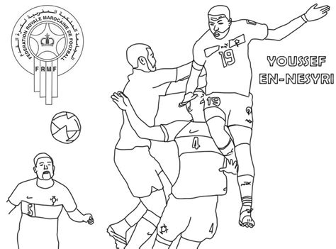 Dibujo Para Colorear Copa Mundial De Fútbol 2022 Youssef En Nesyri 31
