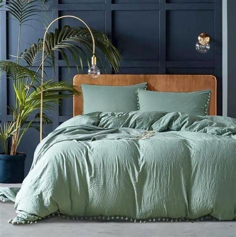 shop  marley bedding collection seafoam green paired  navy blue