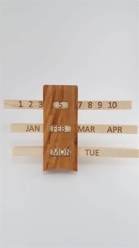 Perpetual Wood Calendars Wall Calendar Etsy Wood Calendar Calendar