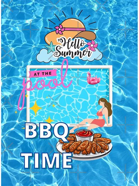 Summer Pool Party Bbq Poster For Sale By Abderrah89 Redbubble