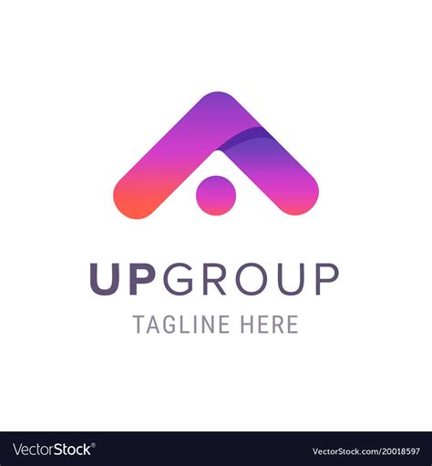 Creative up group company logo business branding Vector Image