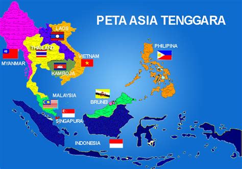 Letak kawasan asia tenggara dapat ditinjau dari 2 sisi, yaitu astronomis dan geografis. Peta Asia Tenggara Lengkap | Sejarah Indonesia, Peta Dunia ...