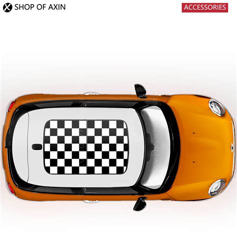 Checkered Flag Sun Roof Graphics Stickers Sunroof For Mini Cooper