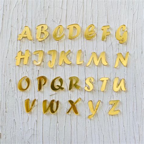 1 Gold Acrylic Alphabets Tulsi Resin Store