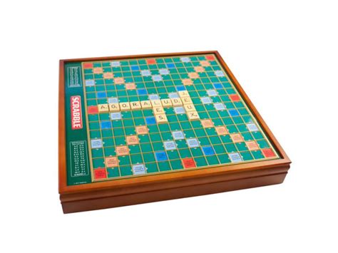 Megableu Editions Scrabble Prestige Plateau Bois Dés 10 Ans