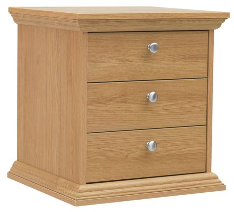 Review Of Home Canterbury 3 Drawer Bedside Chest Oak Effect
