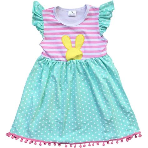 Blunight Collection Little Girl Dress Kids Cap Sleeve Stripe Polka