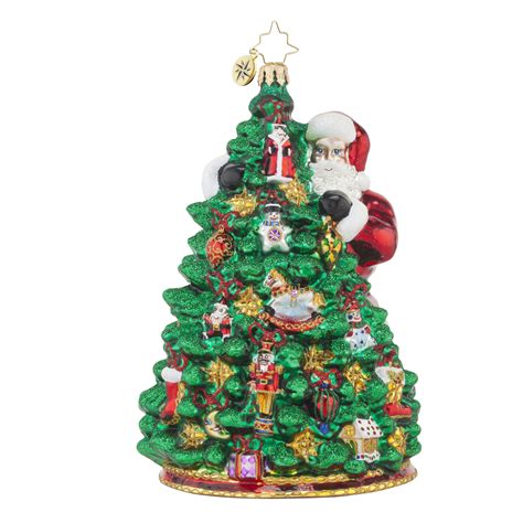 Radko 1017656 Handle With Care Santa And Tree Full Of Ornaments