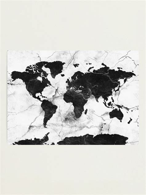 World Map Marble Photographic Print For Sale By Bekimart Redbubble