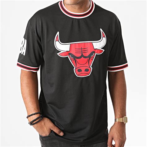 New Era Tee Shirt De Basketball Nba Oversized Applique Chicago Bulls