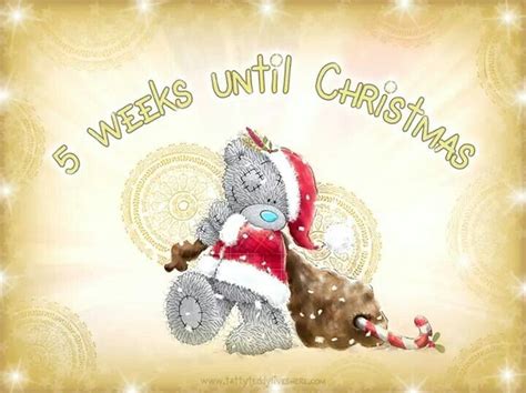 5 Weeks Until Christmas Holiday Countdown Christmas Countdown Tatty