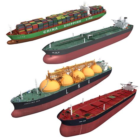Cargo Ships Collection 3 3d Model Cgtrader