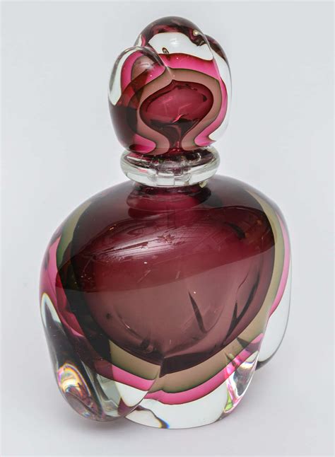Large Sommerso Murano Glass Perfume Bottle At 1stdibs