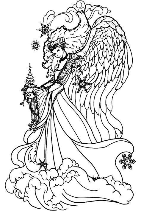 Angel Coloring Page For Adults Coloring Page Free Printable Coloring