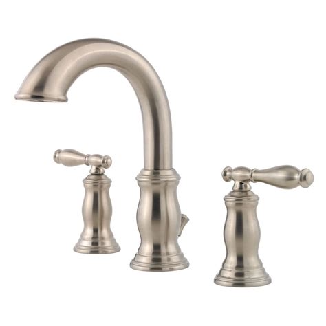 With so many configurations, designs and finishes to choose from, it can be a bit overwhelming to choose the one that suits your space. Pfister Hanover Brushed Nickel 2-Handle Widespread ...