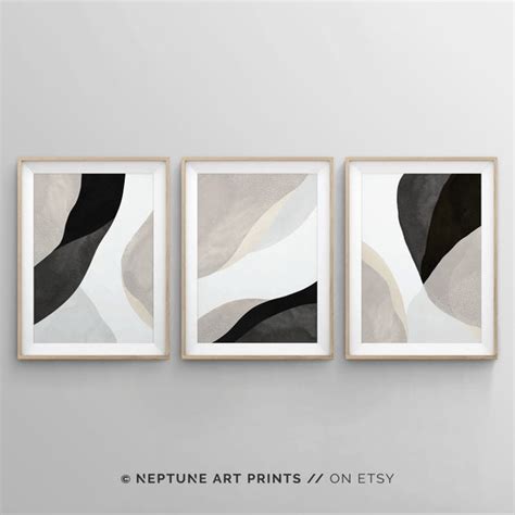 Bedroom Wall Art Black And White Wall Art 3 Piece Art Etsy