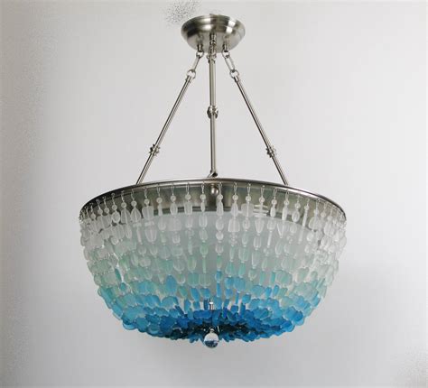 False ceiling designs with led ceiling lighting is good ideas to enhance the beauty in your home. Transitional Beach Glass Sea Glass Chandelier Lighting Ceiling