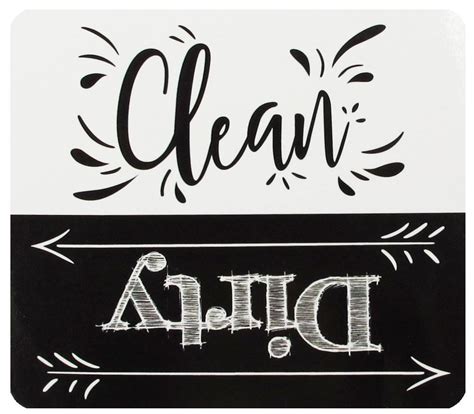 Clean Dirty Dishwasher Magnet, 4" x 3.5" | Strong Magnets, Signs for Dish Washer Dryer, Kitchen ...