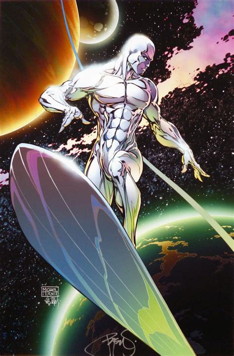 Thecomicninja Silver Surfer By Michael Turner With Inks And Colors