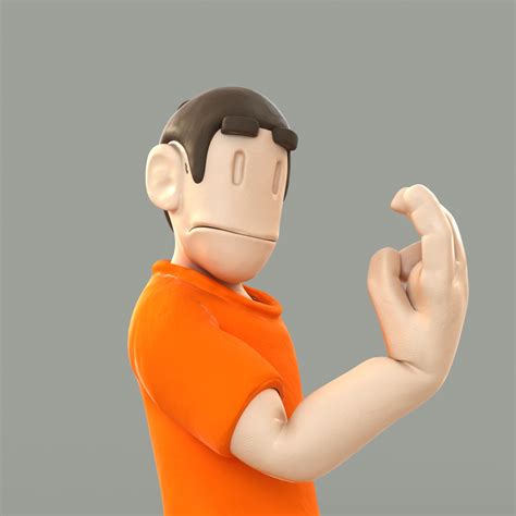 Clayman Cartoon Character 3d Model 199 Fbx Max Free3d