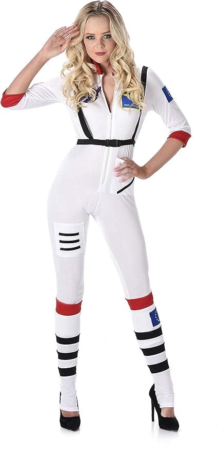Astronaut Jumpsuit Costume Halloween Women S Sexy Space Cadet White X Small