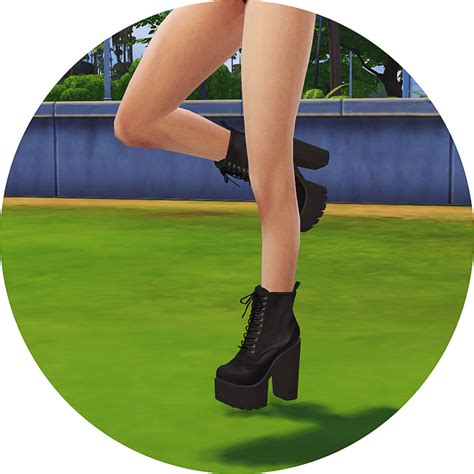 Chunky Combat Boots청키 워커힐여자 신발 Sims4 Marigold Chunky Combat Boots