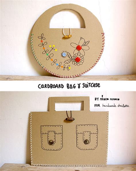 Diy Laced Cardboard Handbags ⋆ Handmade Charlotte Cardboard Suitcase