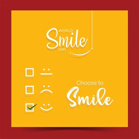 premium vector world smile day creative and abstract poster illustration