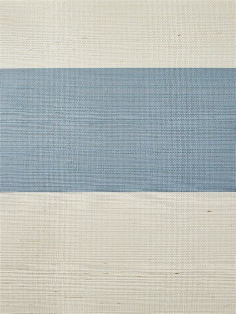 Wide Stripe Grasscloth Wallpaper By Wallshoppe French Blue