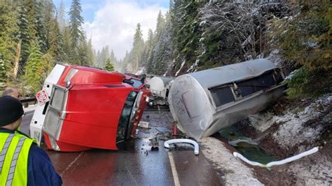 Hwy 22 To Be Closed All Week By Fuel Tanker Crash River Spill Creates
