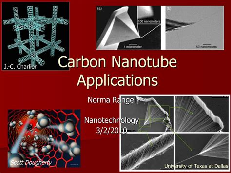 Ppt Carbon Nanotube Applications Powerpoint Presentation Free