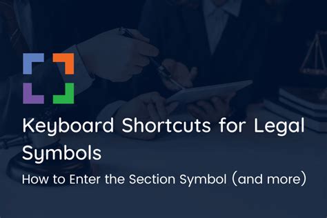 Keyboard Shortcuts For Legal Symbols Entering The Section Symbol More
